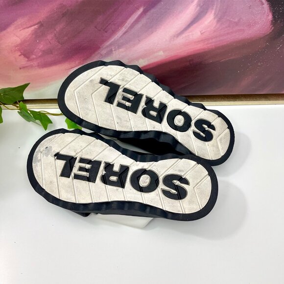 Sorel VIIBE Crisscross Slide‎ Sandal in Black & White Size 6.5 - Picture 12 of 13